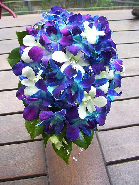 blue-purple-white-orchid-bouquet