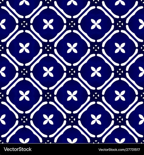 Indigo batik pattern Royalty Free Vector Image