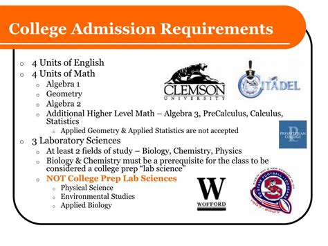 college admission requirements chart - Focus (2022)