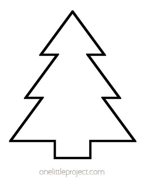 a black and white outline of a christmas tree