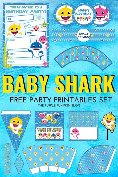 Free Baby Shark Party Printables!: Baby Shark Printables