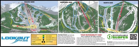 Lookout Pass Trail Map • Piste Map • Panoramic Mountain Map