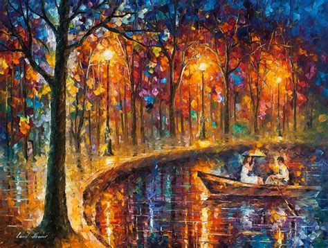 Lake Scene Paintings Evening Scenery Wall Art On Canvas By