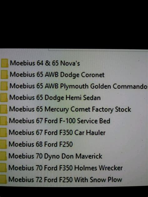 List of Moebius Upcoming Kits - Car Kit News & Reviews - Model Cars ...