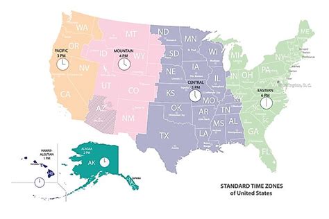 How Many Time Zones Are In Alaska Worldatlas