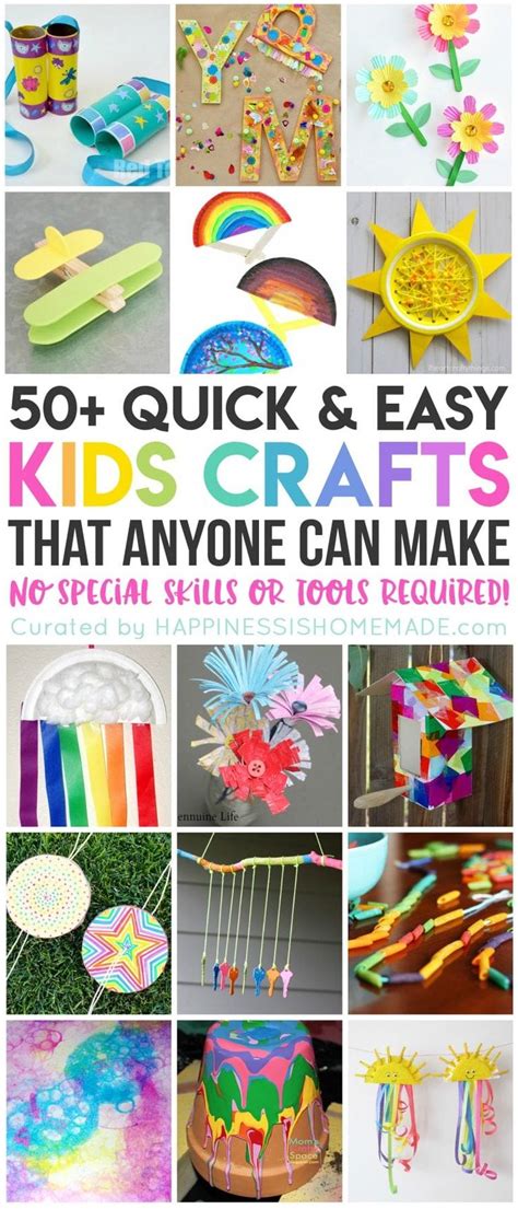 These 50+ quick and easy kids crafts can be made in under 30 minutes ...