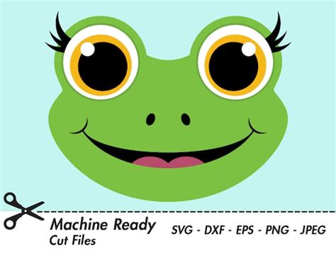 Cute Frog SVG Cut Files PNG frog clipart frogs clip art | Etsy