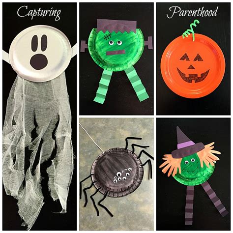 Paper Plate Halloween Crafts • Capturing Parenthood