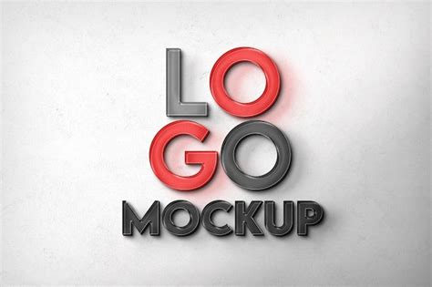 Premium PSD | Translucent 3D Logo Mockup