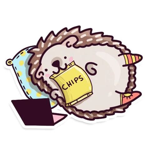 “Hedgehog” stickers set for Telegram