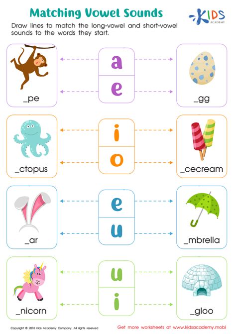 Kindergarten Vowels and Consonants Worksheets for kids