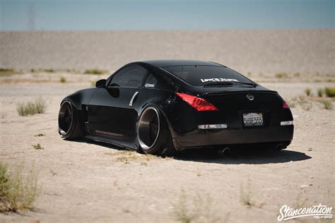 Black Nissan coupe, Nissan, Nissan 350Z, Stance, Stanceworks HD ...