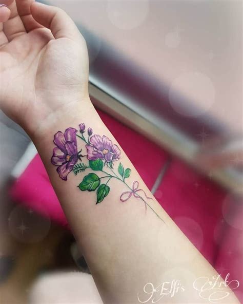 Purple Flower Tattoo Ideas for a Vibrant Touch | Purple flower tattoos ...