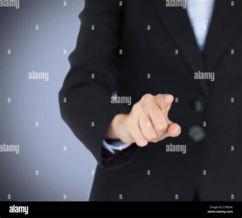 Woman pointing at the camera Stock Photo - Alamy