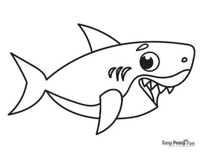 Shark Pictures To Coloring Pages