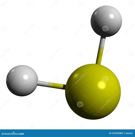 3D Image of Hydrogen Sulfide Skeletal Formula Stock Illustration ...