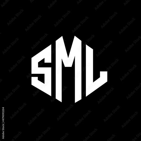 SML letter logo design with polygon shape. SML polygon and cube shape ...