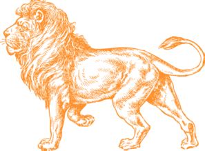 Orange Lion 1 Clip Art at Clker.com - vector clip art online, royalty ...