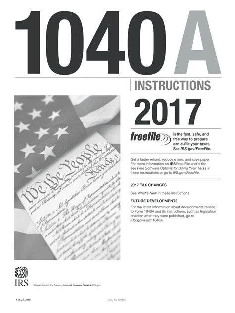 IRS Instructions 1040-A 2017-2022 - Fill and Sign Printable Template ...