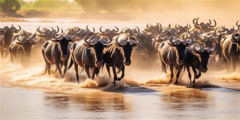 Premium Photo | Herd of buffalo african animal