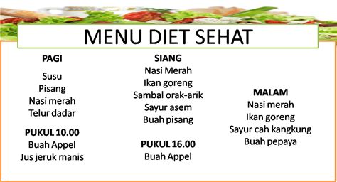 Diet Menu: Menu Diet Rendah Kalori