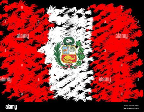 Peru flag, Peruvian flag in the colors red and white Stock Photo - Alamy