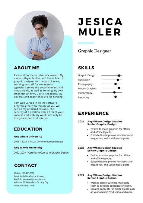 Graphic Designer Resume Template - Photos