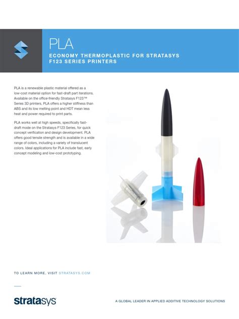 PLA - EN Data Sheet FDM Material | PDF | Strength Of Materials | 3 D ...