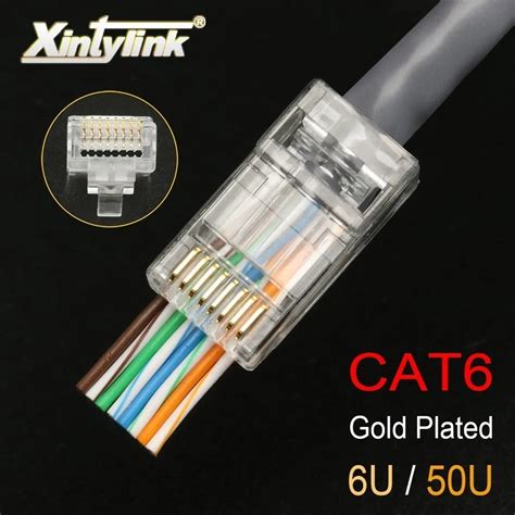 xintylink EZ rj45 connector cat6 rj 45 ethernet cable head plug utp ...