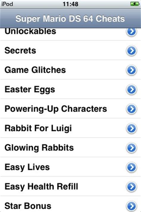 Cheats for Super Mario 64 DS - FREE Games Arcade free app for iPhone ...