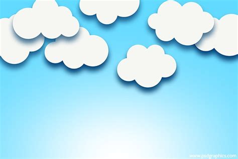 Cloudy sky cartoon background | PSDGraphics