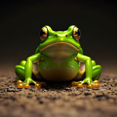 Premium AI Image | Frontview of Frog