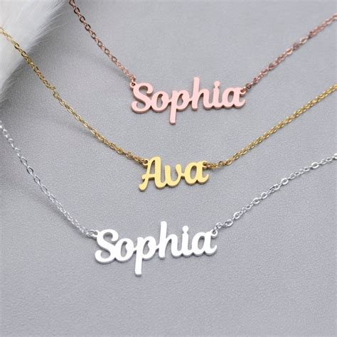 Kids Name Necklace - Etsy