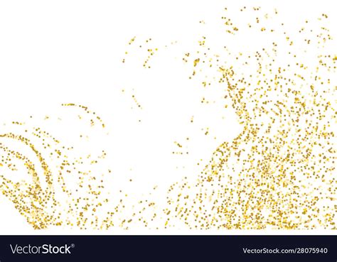 Golden glitter confetti Royalty Free Vector Image