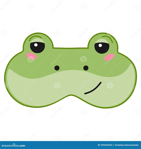 Sleep Mask with Baby Frog Face Vector Illustration Stock Vector ...