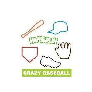 NEW Pk of 24 GLOW IN THE DARK Rubber Bands CRAZY BASEBALL (OR SOFTBALL ...