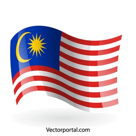 Flag of Malaysia Royalty Free Stock Vector Clip Art