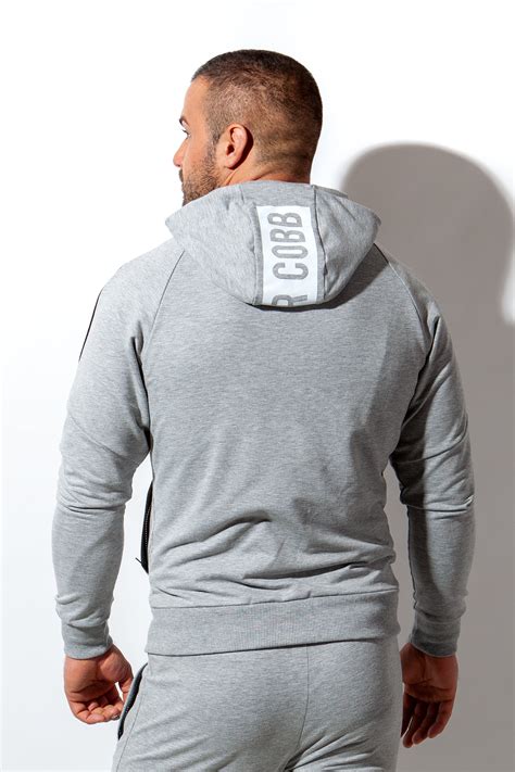 Hoodie With Zipper Gray