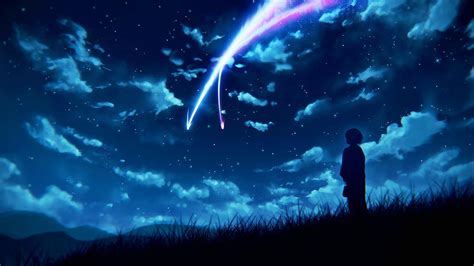 Night Sky With Cloud Anime Wallpapers - Wallpaper Cave