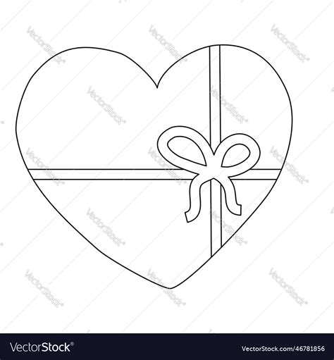 Heart shaped gift box design element Royalty Free Vector