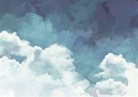 Cloudy Night Sky Wallpaper – Ginger Monkey P/L