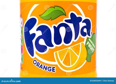 Fanta Orange Label editorial stock image. Image of fizzy - 83833599