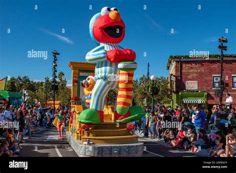 Orlando, Florida. December 07, 2019. Big Elmo float in Sesame Street ...