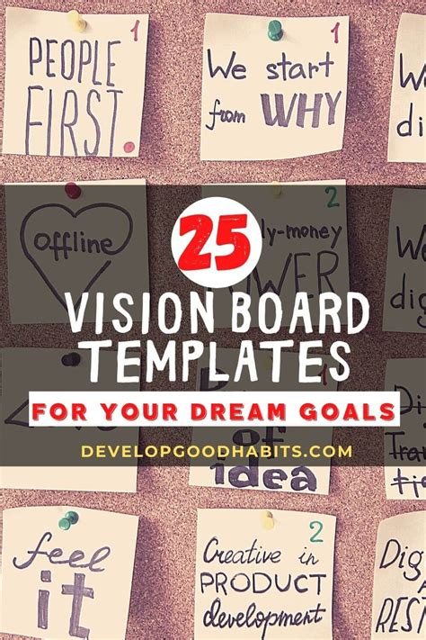 26 Vision Board Templates [Free & Printable for 2024] | Vision board ...