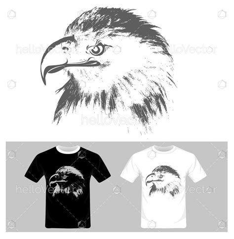 Eagle face vector illustration. T-shirt graphic design. - Download ...