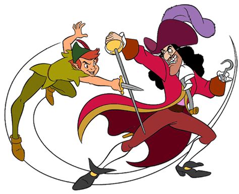 Peter Pan and Captain Hook | Clipart Panda - Free Clipart Images