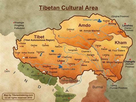 Tibet maps include maps of the central Tibet, the east Tibet of Kham ...