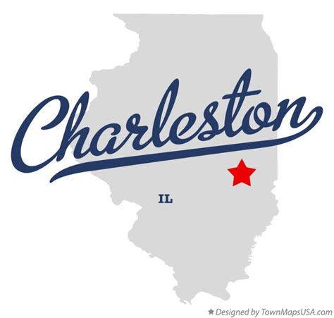 Map of Charleston, IL, Illinois