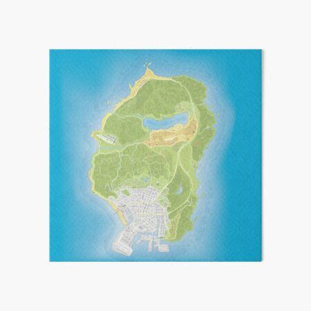 "GTA 5 Map HQ" Art Board Print by Raildur | Redbubble