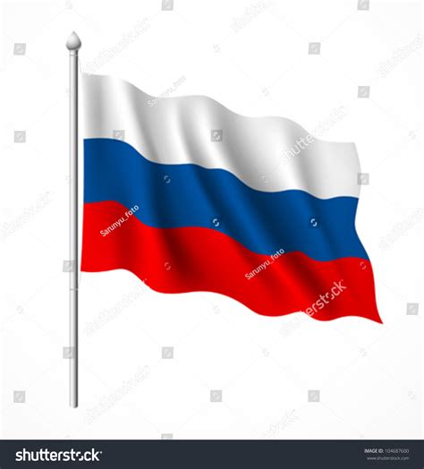 Russia Flag Vector Illustration Stock Vector (Royalty Free) 104687600